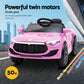 Kids Electric Ride On Car Toys Cars Headlight Music Remote Control 12V - Pink