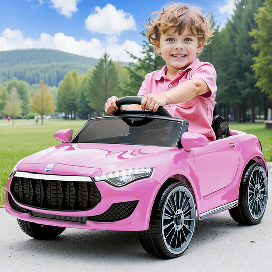 Kids Electric Ride On Car Toys Cars Headlight Music Remote Control 12V - Pink