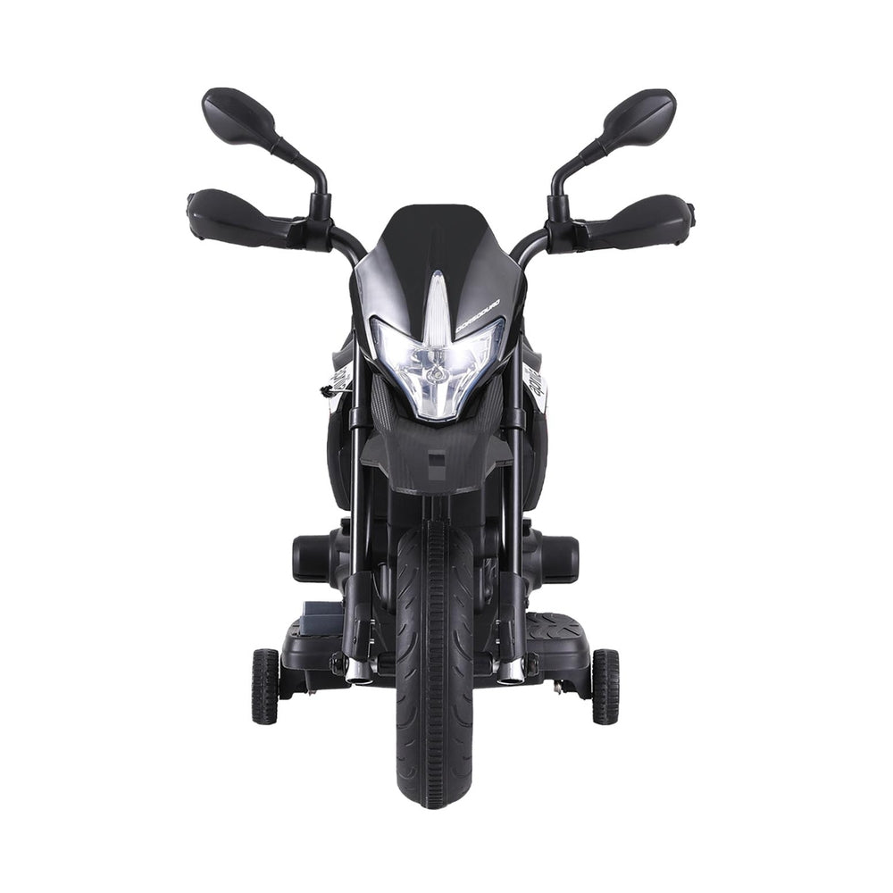 Kids Electric Ride On Car Motorcycle Motorbike Aprilia Licensed Dorsoduro 900 - Black