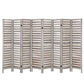 8 Panel Room Divider Screen 326x170cm Louver - Grey