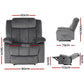 Horus Recliner Chair Electric Massage Chair Velvet Lounge Heated - Grey