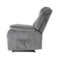 Horus Recliner Chair Electric Massage Chair Velvet Lounge Heated - Grey