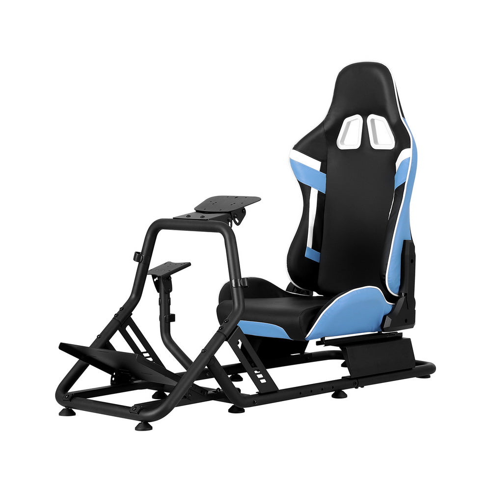 Bowser Gaming Office Chair Racing Simulator Cockpit Steering Wheel Gaming Chair - Blue