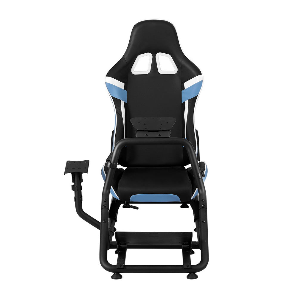 Bowser Gaming Office Chair Racing Simulator Cockpit Steering Wheel Gaming Chair - Blue