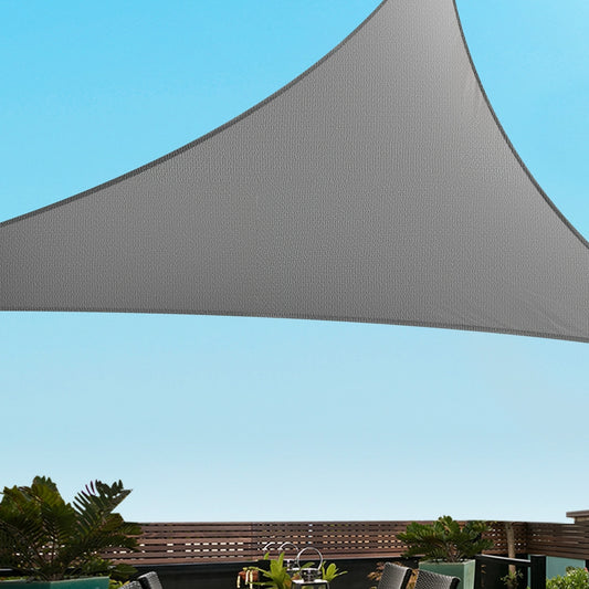 Shade Sail Cloth Shadecloth Canopy Triangle 280gsm 5x5x7.1m - Grey