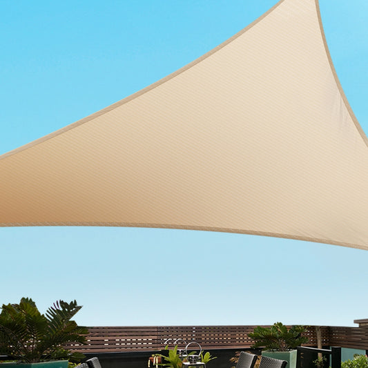 Shade Sail Cloth Shadecloth Triangle Sun Canopy 3.6x3.6x3.6M - Sand Beige