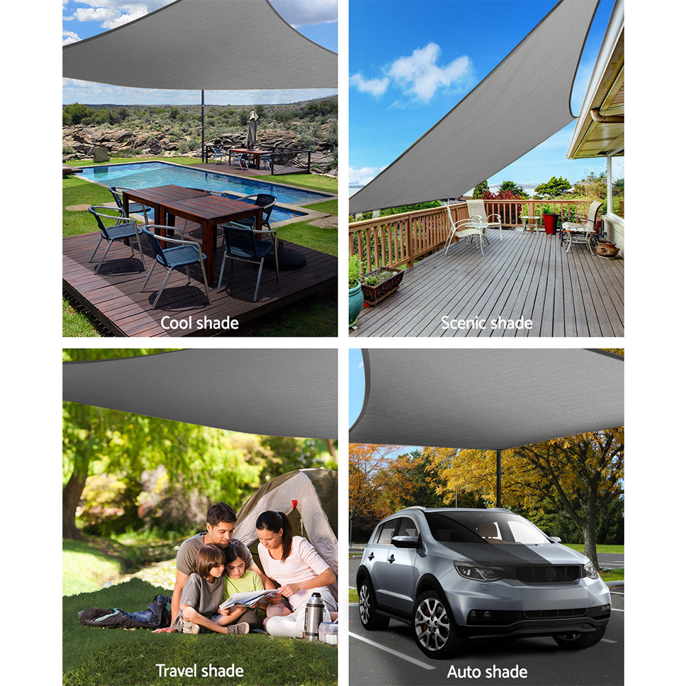 Sun Shade Sail Cloth Shadecloth Outdoor Canopy Rectangle 280gsm 4x5m