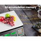 Scales Digital Kitchen 40KG Weighing Scales Platform Scales LCD - Black