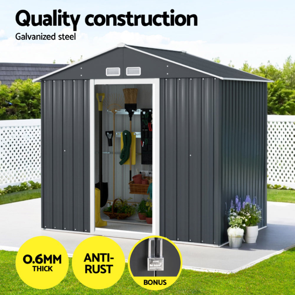 Giantz Garden Shed Outdoor Storage 2.15 x1.3M Tool Workshop House Shelter Sliding Door