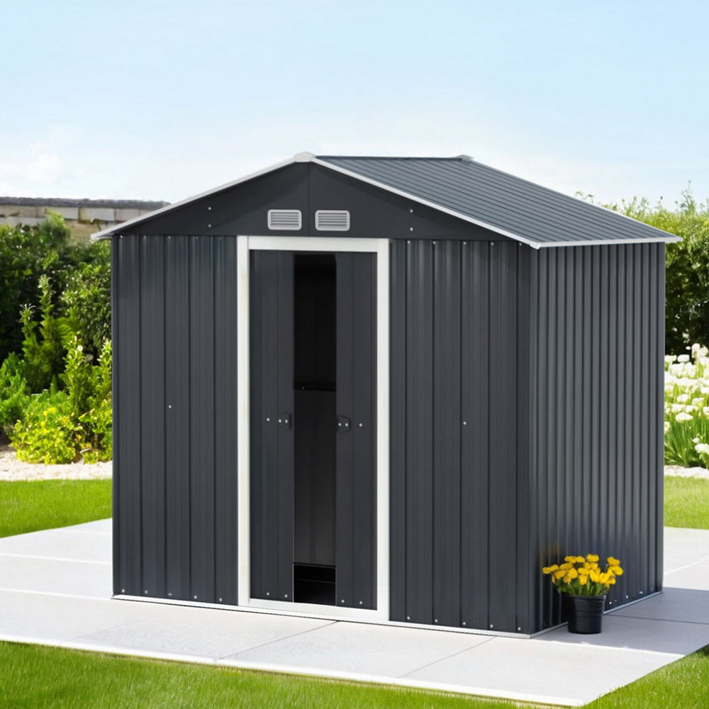 Giantz Garden Shed Outdoor Storage 2.15 x1.3M Tool Workshop House Shelter Sliding Door