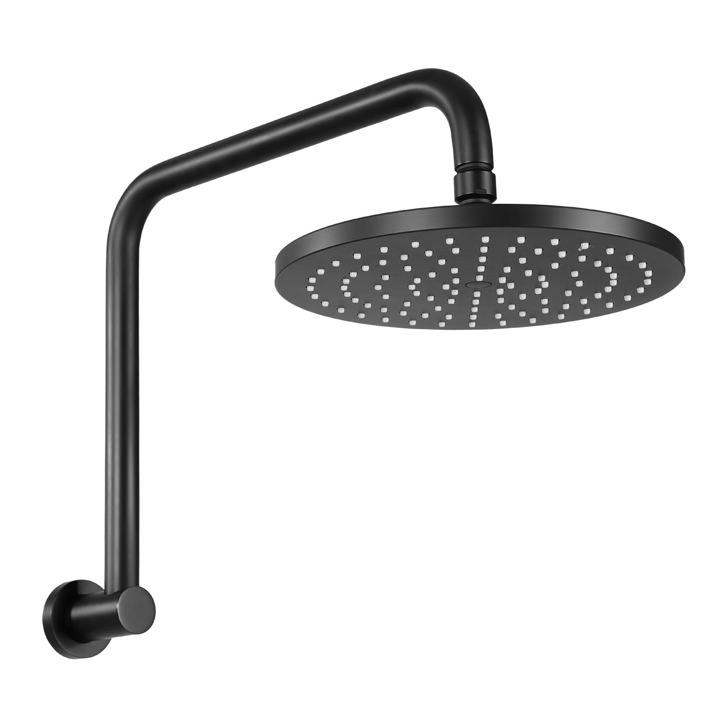 9'' Rain Shower Head Overhead High-pressure Swivel - Black