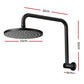 9'' Rain Shower Head Overhead High-pressure Swivel - Black