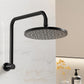 9'' Rain Shower Head Overhead High-pressure Swivel - Black