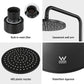 9'' Rain Shower Head Overhead High-pressure Swivel - Black