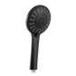 Handheld Shower Head 4.5" High Pressure 5 Modes Powerful Round - Black