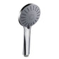 Handheld Shower Head 4.5" High Pressure 5 Modes Powerful Round Chrome