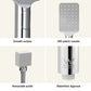 Handheld Shower Head Set 3.1'' High Pressure - Silver