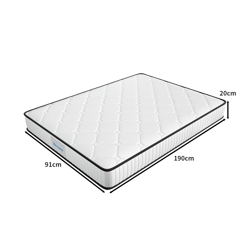 Darien 20cm 5-Zoned Pocket Spring Mattress - Single