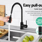 Kitchen Mixer Tap Pull Out 2 Mode Sink Faucet Basin Laundry Black