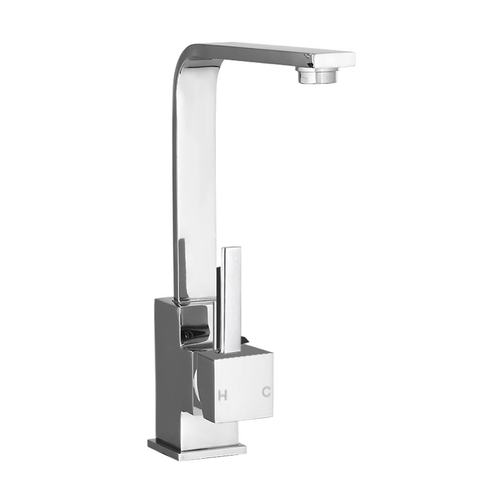 Kitchen Mixer Tap Mixer Square Sink Faucet Basin Laundry Chrome