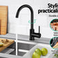 Kitchen Mixer Tap Mixer Round Sink Faucet Basin Laundry Black