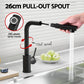 Kitchen Mixer Tap Pull Out Rectangle 2 Mode Sink Basin Faucet Swivel - Black