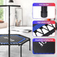 Everfit Trampoline 4FT Hexagon Fitness Rebounder Adjustable Handrail Blue