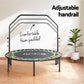 Everfit Trampoline 4FT Round Fitness Rebounder Adjustable Handrail Green