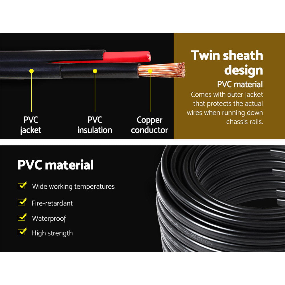 Twin Core Wire Electrical Automotive Cable 2 Sheath 450V3Mm 30M