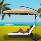 Instahut 3m Outdoor Umbrella w/Base Cantilever Garden Beach Patio Beige