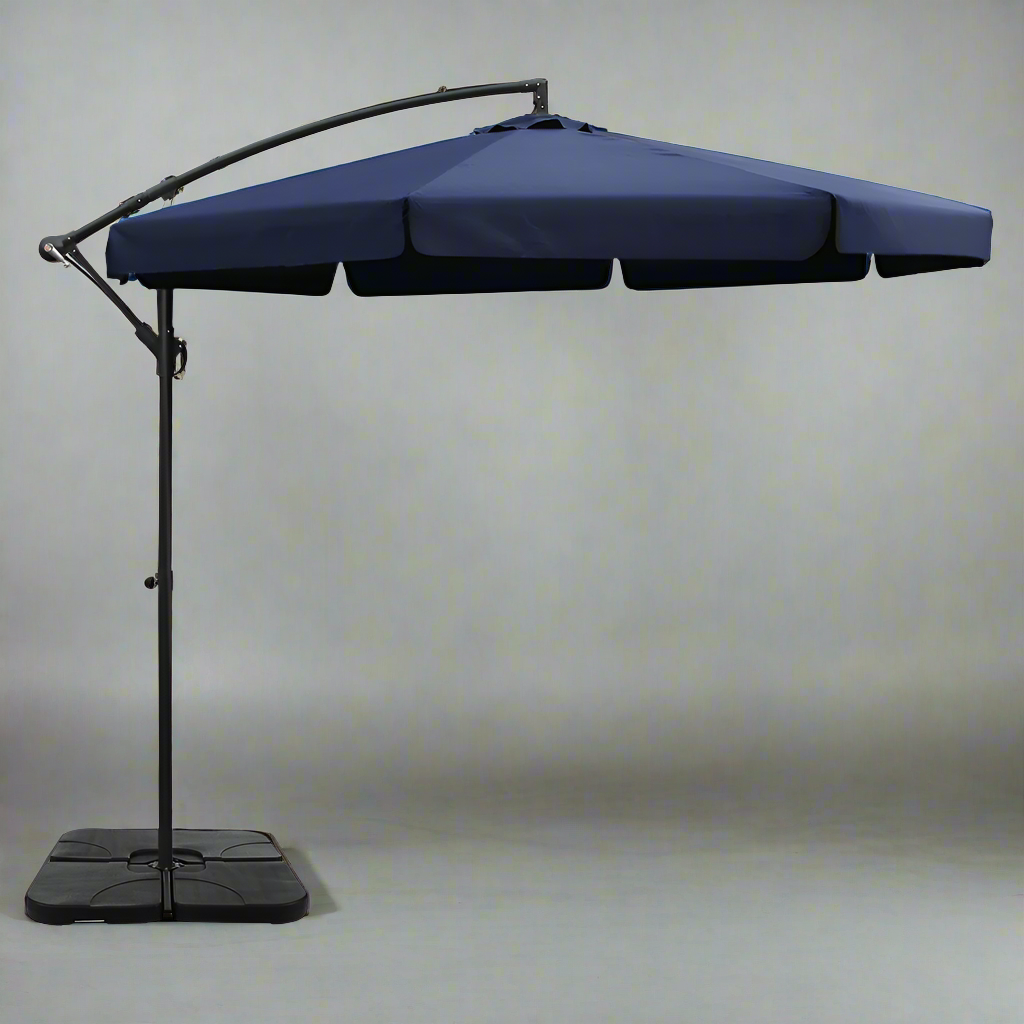 Instahut 3m Outdoor Umbrella w/Base Cantilever Garden Beach Patio Navy