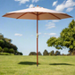 Instahut 3m Outdoor Umbrella Pole Umbrellas Beach Garden Sun Stand Patio Beige