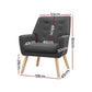 Audene Fabric Armchair Tufted Button Design - Charcoal