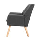 Audene Fabric Armchair Tufted Button Design - Charcoal