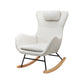 Rocking Chair Armchair Pillow Boucle - White