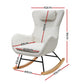 Rocking Chair Armchair Pillow Boucle - White