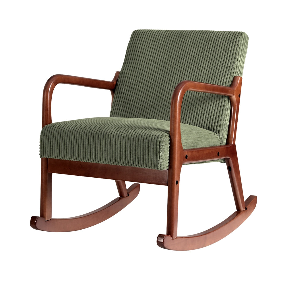 Mireille Rocking Armchair Nursing Chair - Corduroy Green