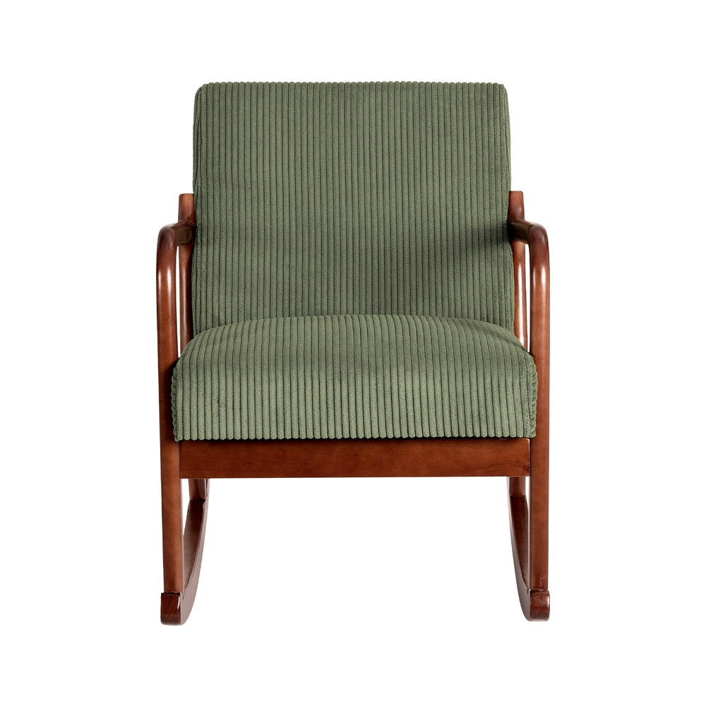 Mireille Rocking Armchair Nursing Chair - Corduroy Green