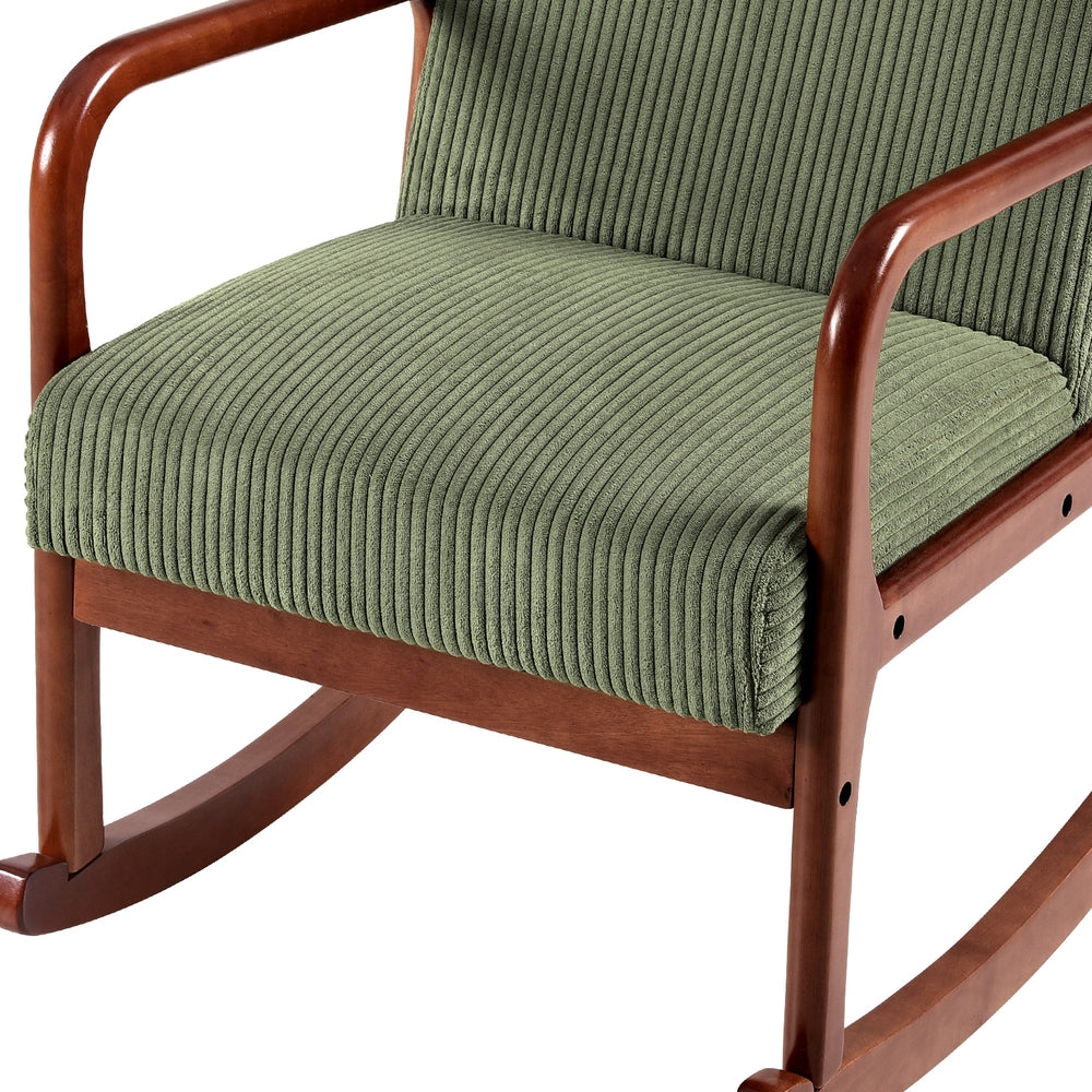 Mireille Rocking Armchair Nursing Chair - Corduroy Green