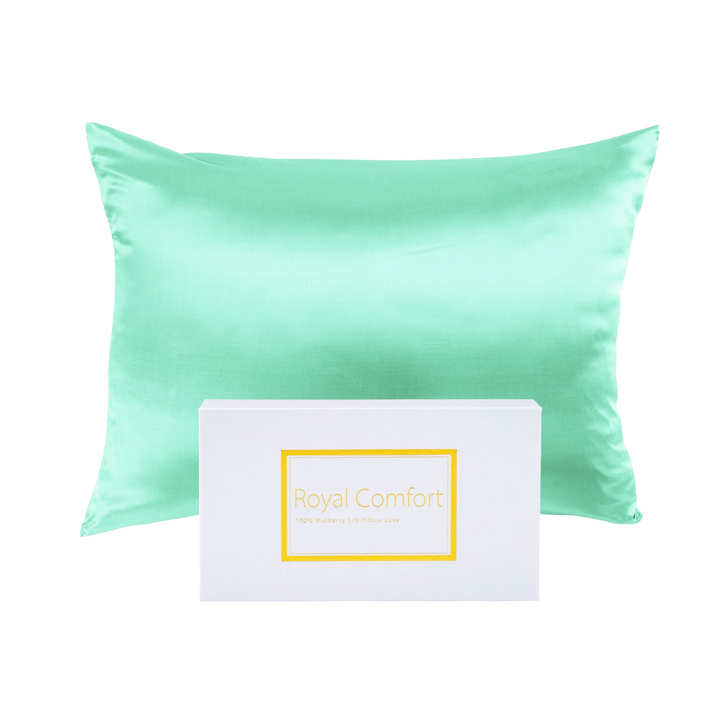 Set of 2 Mulberry Soft Silk Hypoallergenic Pillowcase - Mint