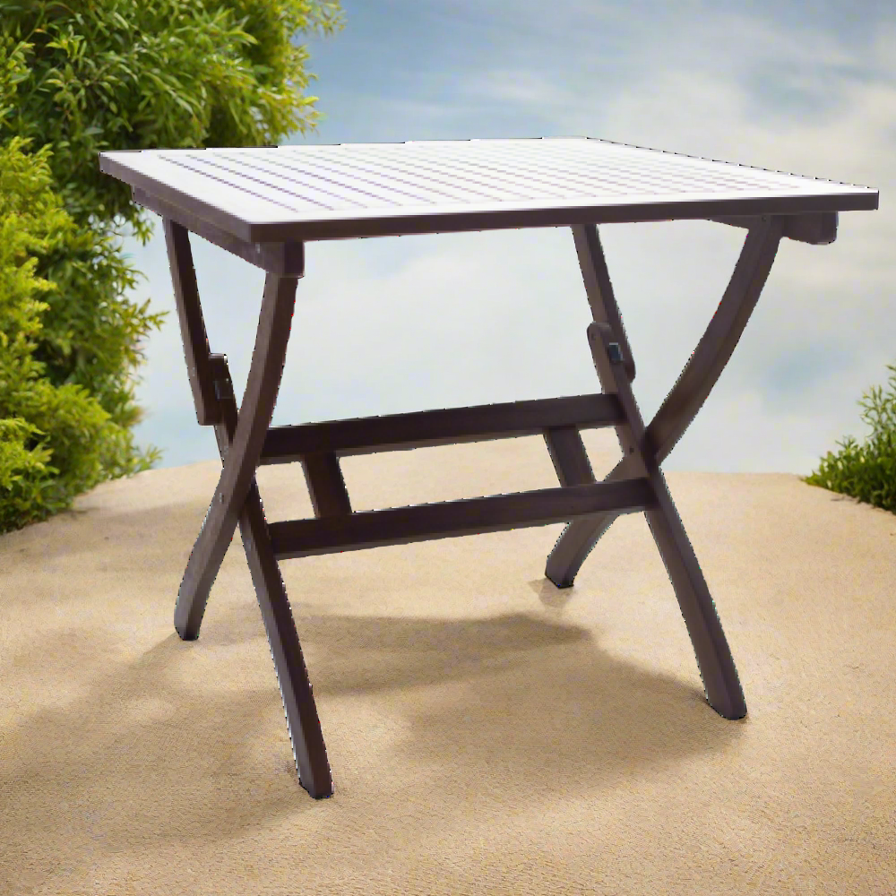 Marley Folding Square Table - Black