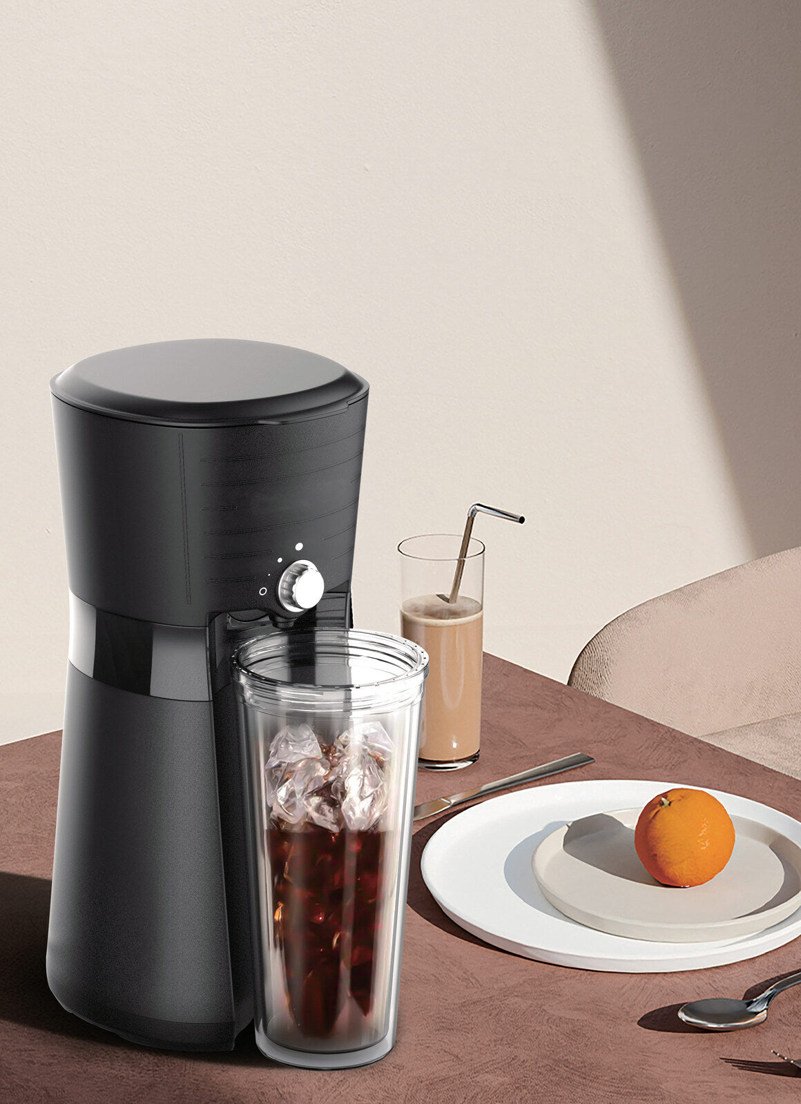 Digital Iced Coffee Maker with 10oz, Reusable Cup & Straw Included