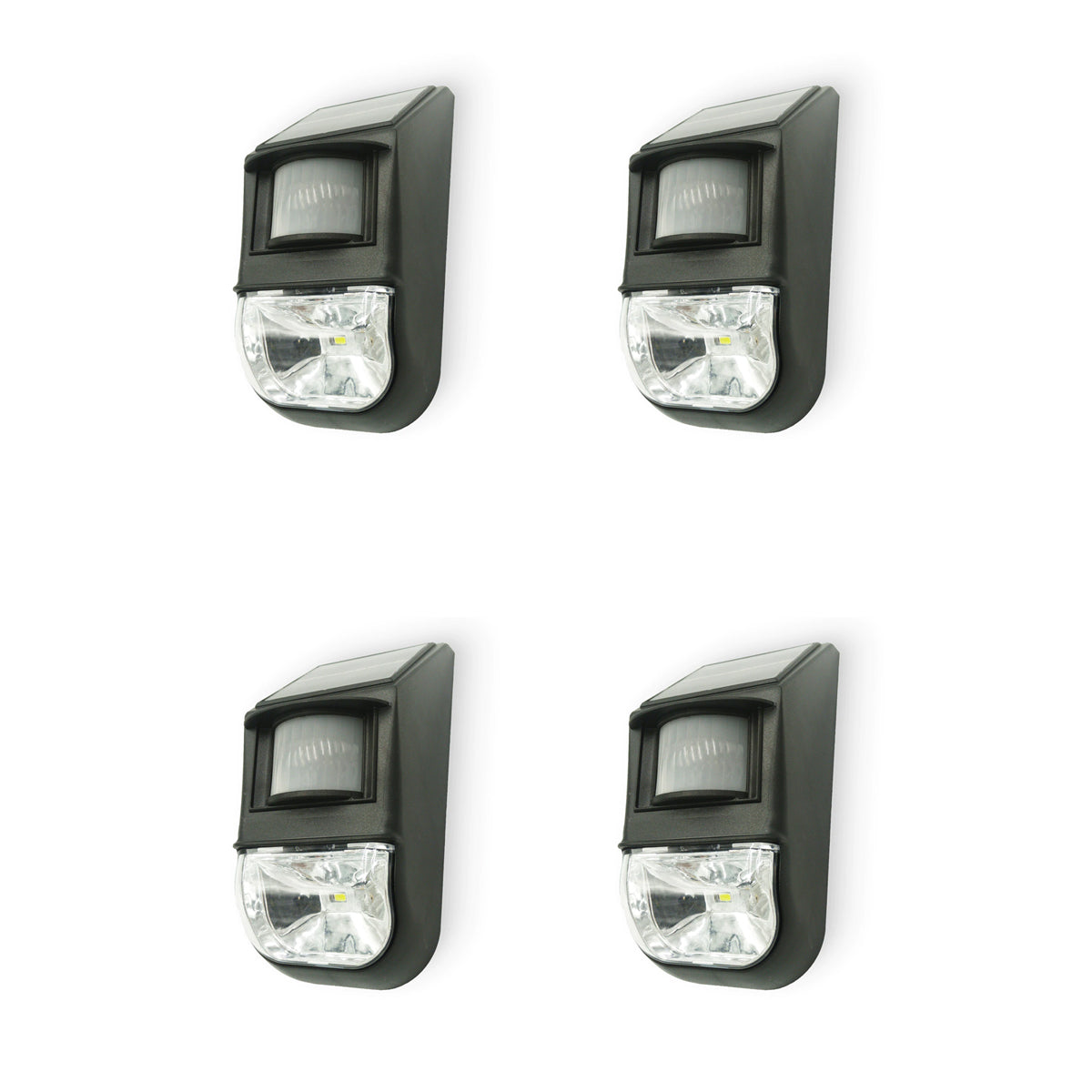 Set of 4 Solar-Powered Motion Sensor Light Detects Motion Rechargeable