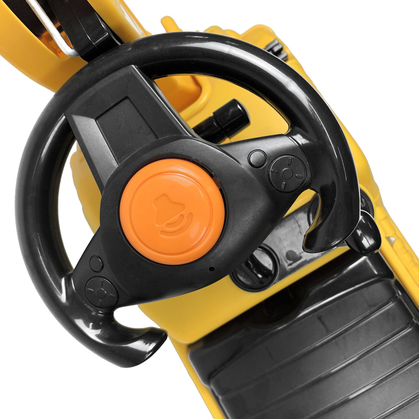 Ride-on Excavator with Dual Operation Levers to Scoop - Yellow