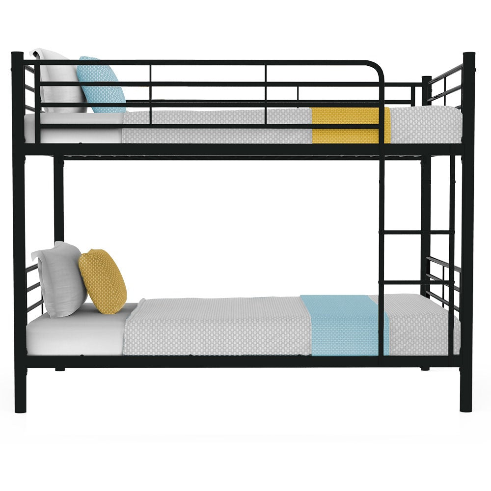 Maia 2in1 Metal Bunk Bed Frame with Modular Design - Matte Dark Grey King Single