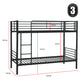 Maia 2in1 Metal Bunk Bed Frame with Modular Design - Matte Dark Grey King Single