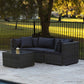 Ray 3-Seater Set 4-Piece Modular Outdoor Lounge Setting with Coffee Table - Grey