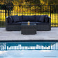 Ray 3-Seater Set 4-Piece Modular Outdoor Lounge Setting with Coffee Table - Grey