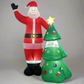 Santa and Christmas Tree Christmas Inflatable with LED Xmas Decor - 2.5M