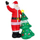 Santa and Christmas Tree Christmas Inflatable with LED Xmas Decor - 2.5M